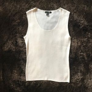 ST. JOHN Rib-Knit Shell wool blend tank top M